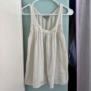 White Flowy Tank